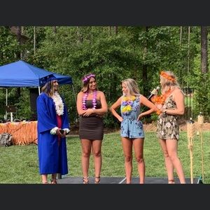 Blue floral romper!!